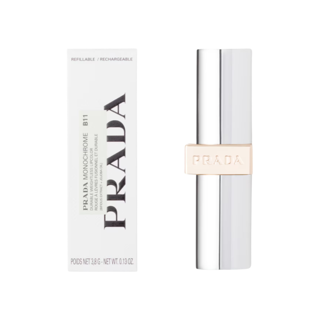 프라다 모노크롬 하이퍼 매트 립스틱 B11 알라바스터(Prada Monochrome Hyper Matte B11 Alabaster) - 2