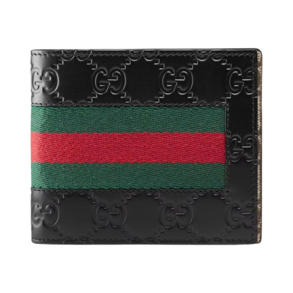 구찌 시그니쳐 웹 지갑 블랙(Gucci Signature Web Wallet Black)