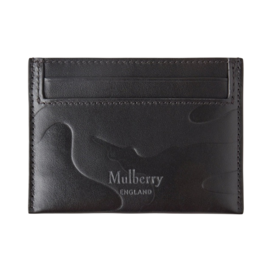 RL7537-539A100 Mulberry Camo Embossed Leather Credit Card Slip Black
