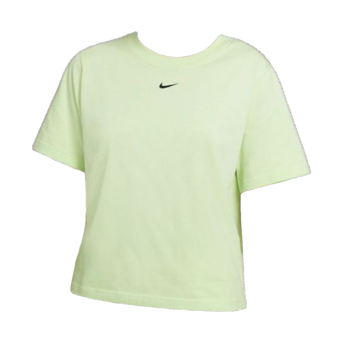 (W) 나이키 NSW 에센셜 박시 티셔츠 라임 글로우 - 아시아((W) Nike NSW Essentials Boxy T-Shirt Lime Glow - Asia) - 1
