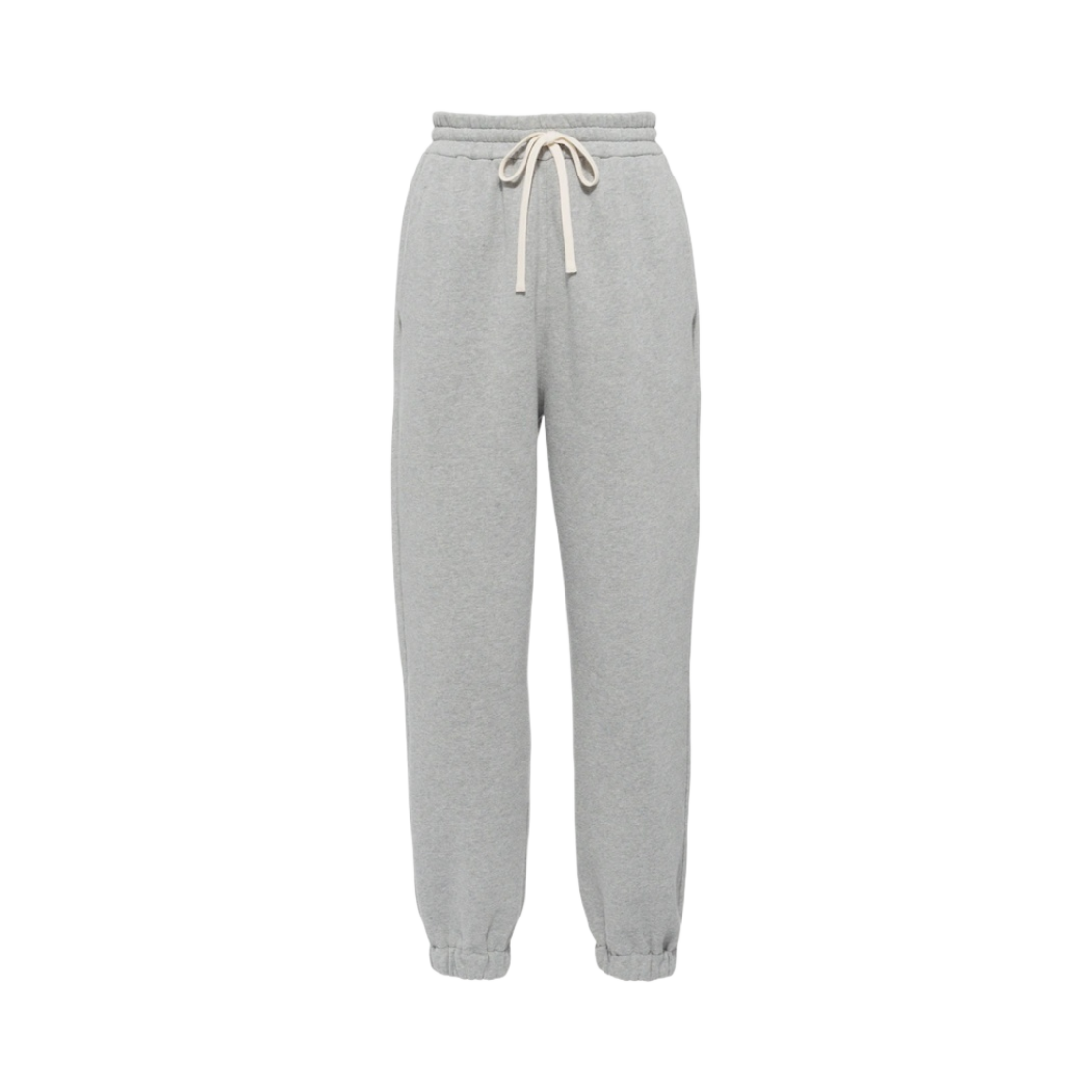 (W) 미우 미우 자수 로고 코튼 조거 그레이