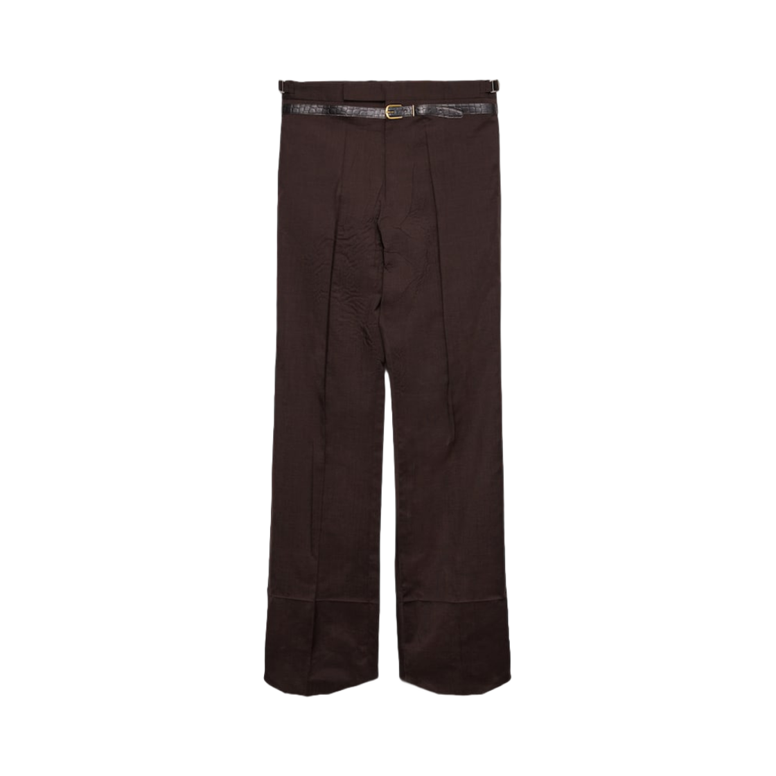 프라다 모헤어 앤 실크 팬츠 프린티드 벨트 에보니(Prada Mohair and Silk Pants with Printed Belt Ebony)