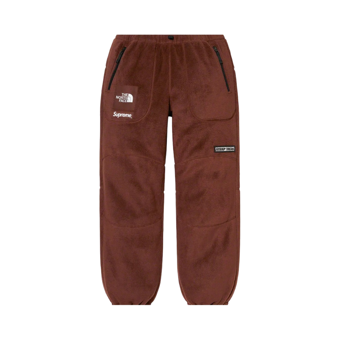 슈프림 x 노스페이스 스팁 테크 플리스 팬츠 브라운 - 22FW
