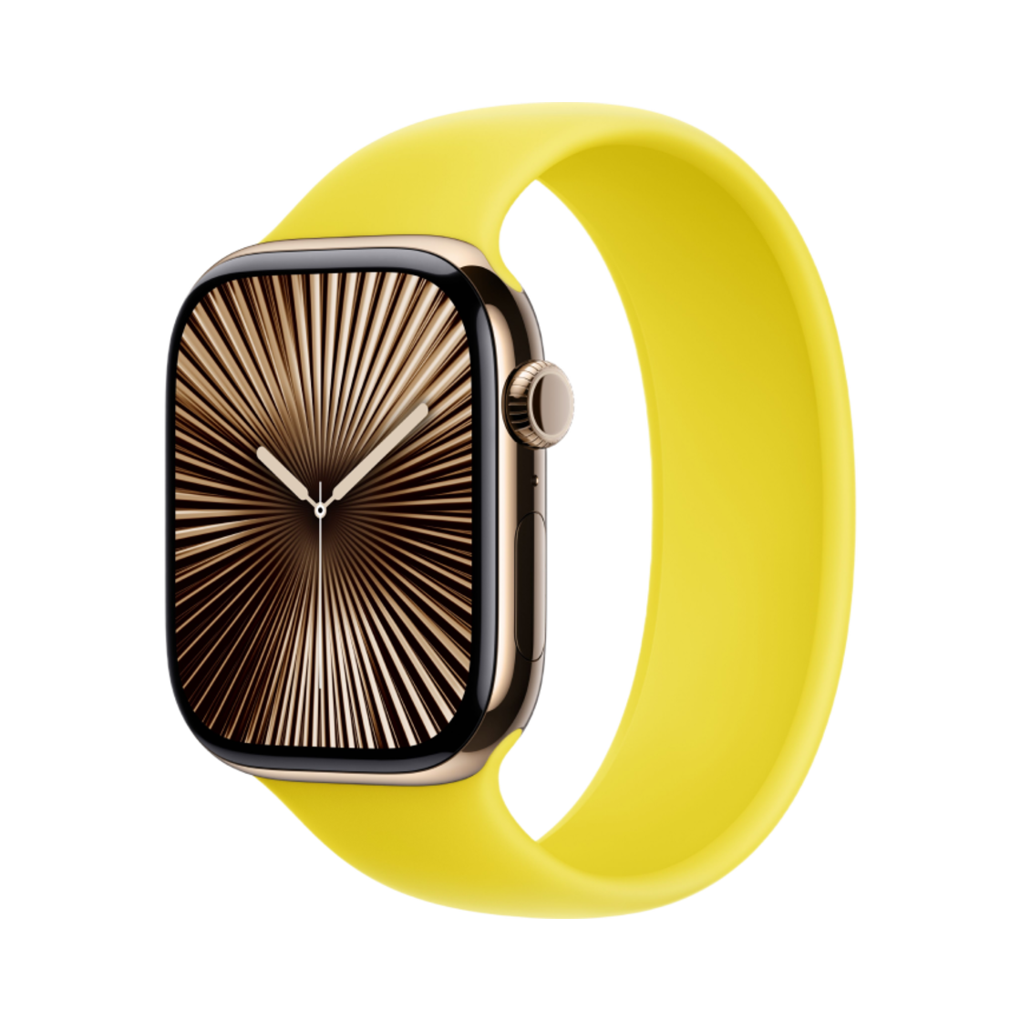 애플 워치 10 46mm 골드 티타늄 케이스 솔로 루프 스타 프루트 (국내 정식 발매 제품)(Apple Watch Series 10 46mm Gold Titanium Case with Solo Loop Star Fruit (Korean Ver.)) - 1