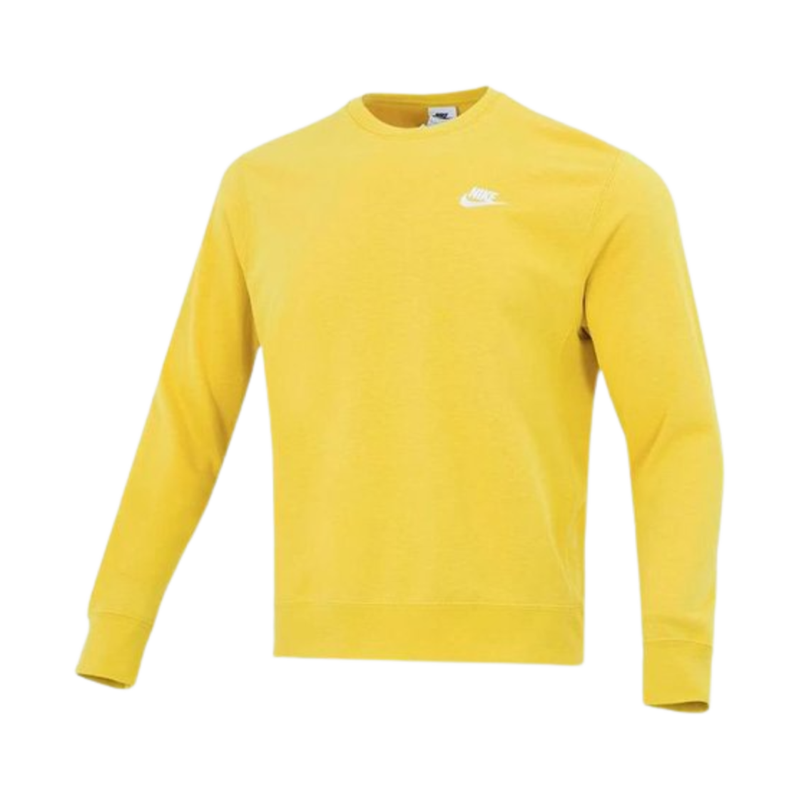 BV2663-700 Nike NSW Club Fleece Crew Sweatshirt Yellow - Asia