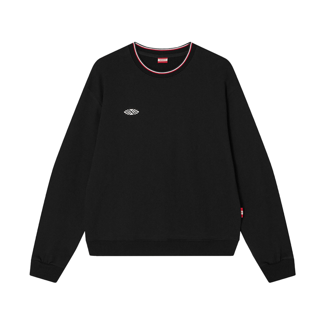 MTM-RDN-TR-BK Menasoo Track Volume Point Round Sweatshirt Black