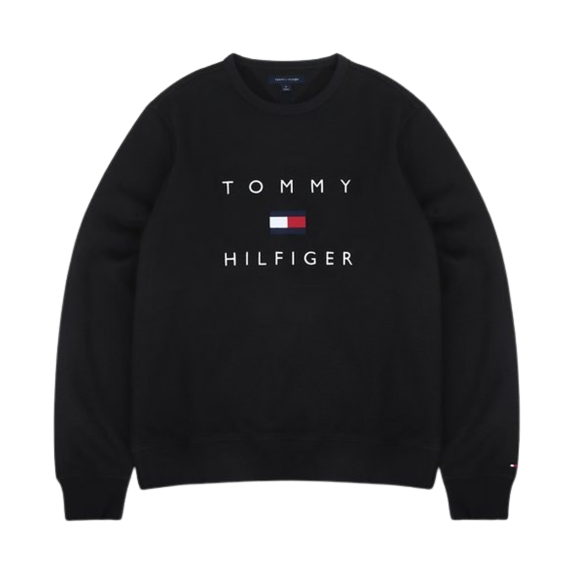 78J9708001 Tommy Hilfiger Stacked Embroidered Crew Neck Black