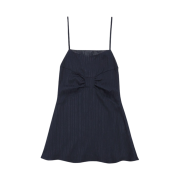 Margarin Fingers Blooming Ribbon One Piece Navy