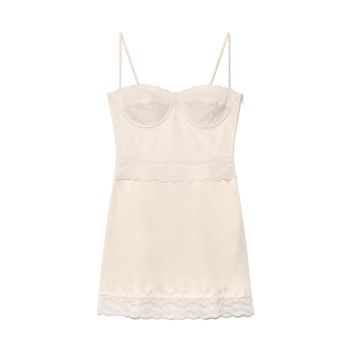 (W) 글로니 x 시미헤이즈 엔젤 드림 슬립 드레스 크림((W) Glowny x Simihaze Angel Dream Slip Dress Cream)