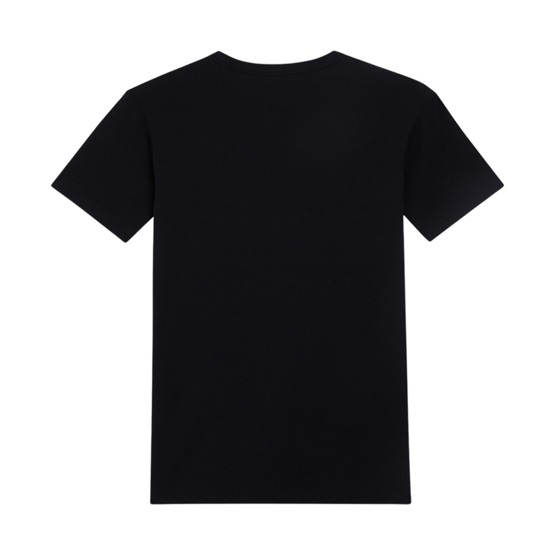 (W) 메종 키츠네 프로파일 폭스 패치 피티드 티셔츠 블랙((W) Maison Kitsune Profile Fox Patch Fitted T-Shirt Black) - 2