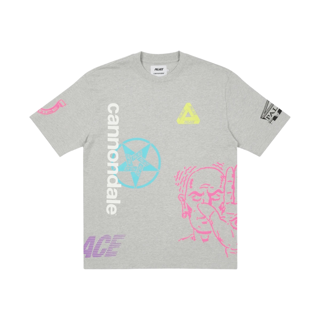 팔라스 x 캐논데일 매드 보이 티셔츠 그레이 말 - 21FW(Palace x Cannondale Mad Boy T-Shirt Grey Marl - 21FW) - 1