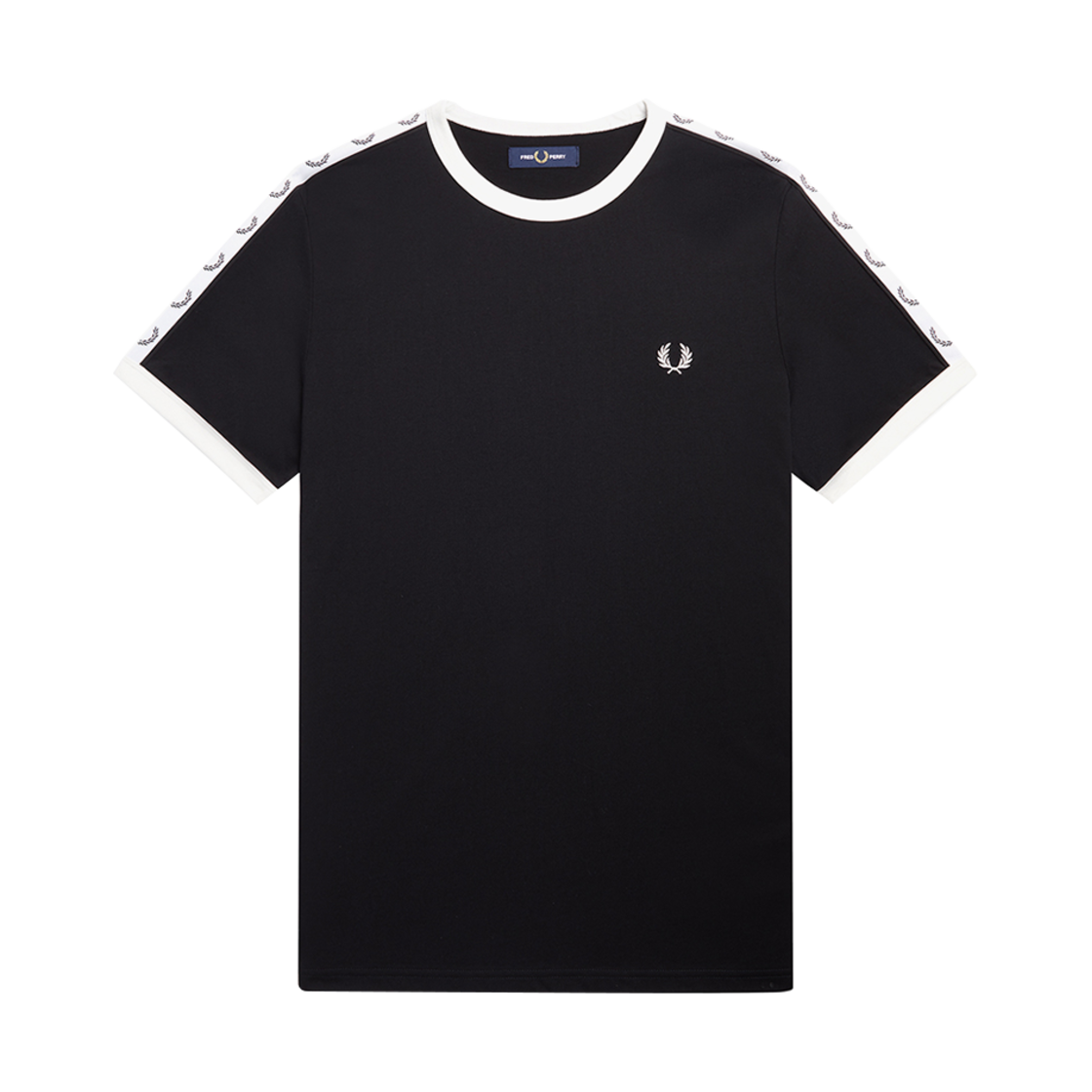 프레드페리 테잎 링어 티셔츠 블랙(Fred Perry Taped Ringer T-Shirt Black) - 1