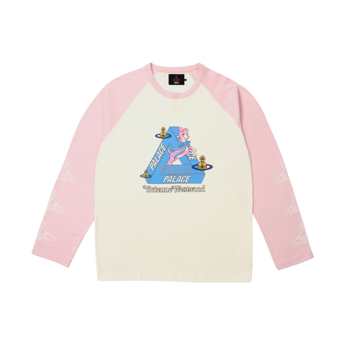 팔라스 x 비비안 웨스트우드 래글런 롱슬리브 화이트 핑크 - 24FW 팔라스 x 비비안 웨스트우드 래글런 롱슬리브 화이트 핑크 - 24FW