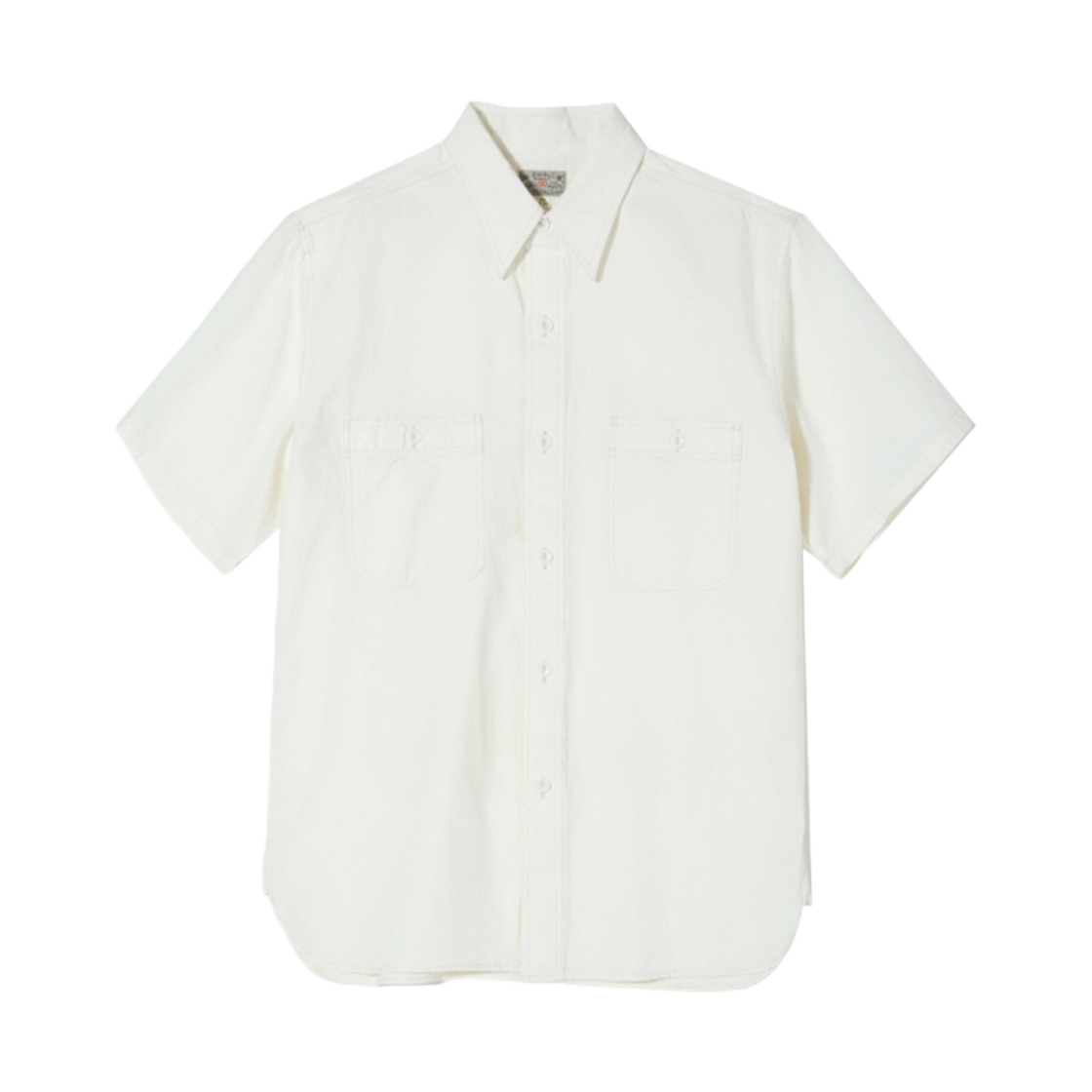 버즈 릭슨 샴브레이 워크 셔츠 숏슬리브 화이트(Buzz Rickson's Chambray Work Shirts Short Sleeve White)
