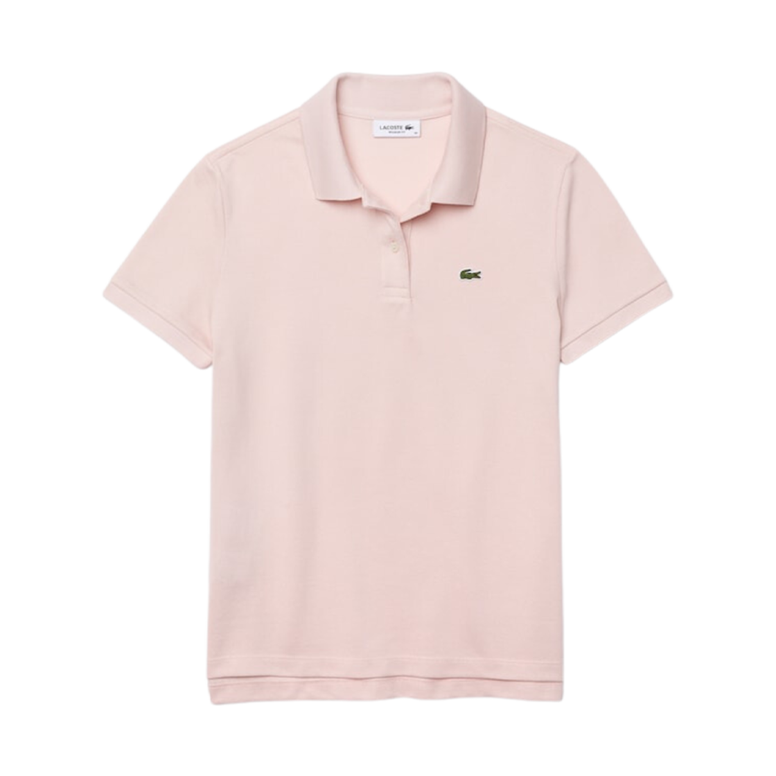 (W) 라코스테 투 버튼 레귤러 핏 폴로 셔츠 라이트 핑크((W) Lacoste Two Button Regular Fit Polo Shirt Light Pink) - 1