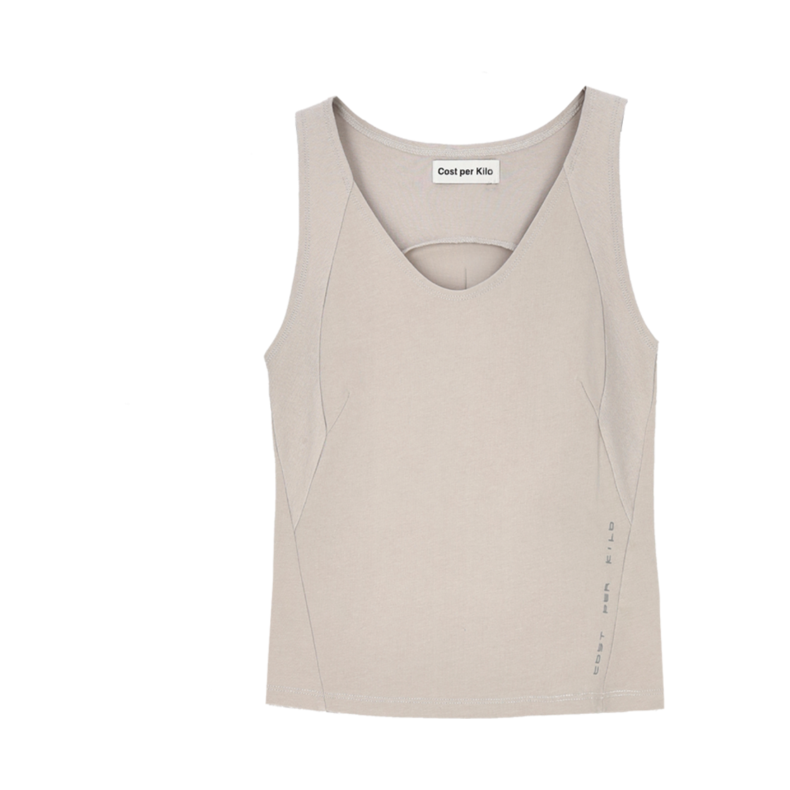 CK25SSTS14_GR Cost Per Kilo Stretch Tank Top Grey