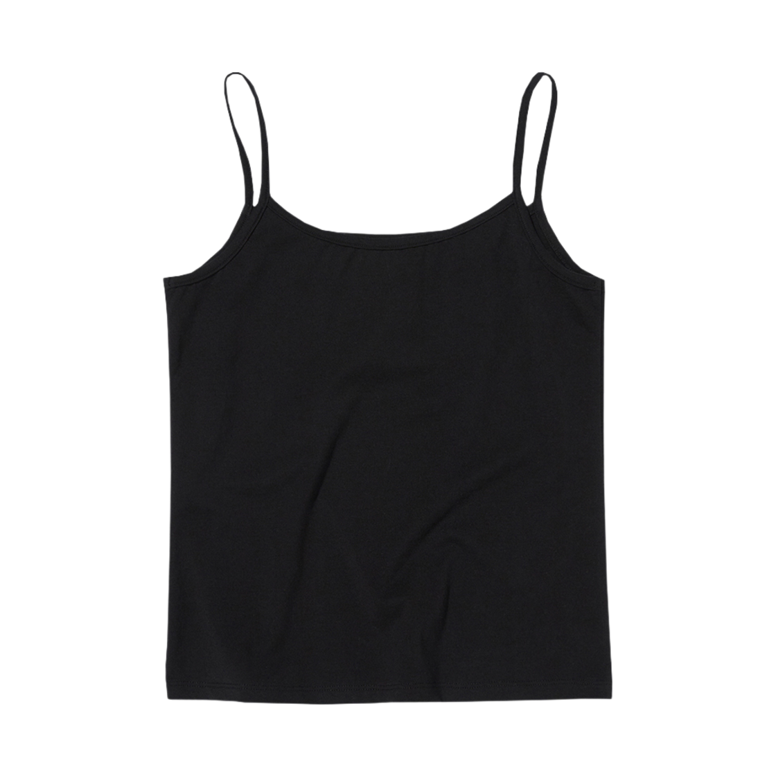 스웨이드 베이직 크롭 슬리브리스 블랙