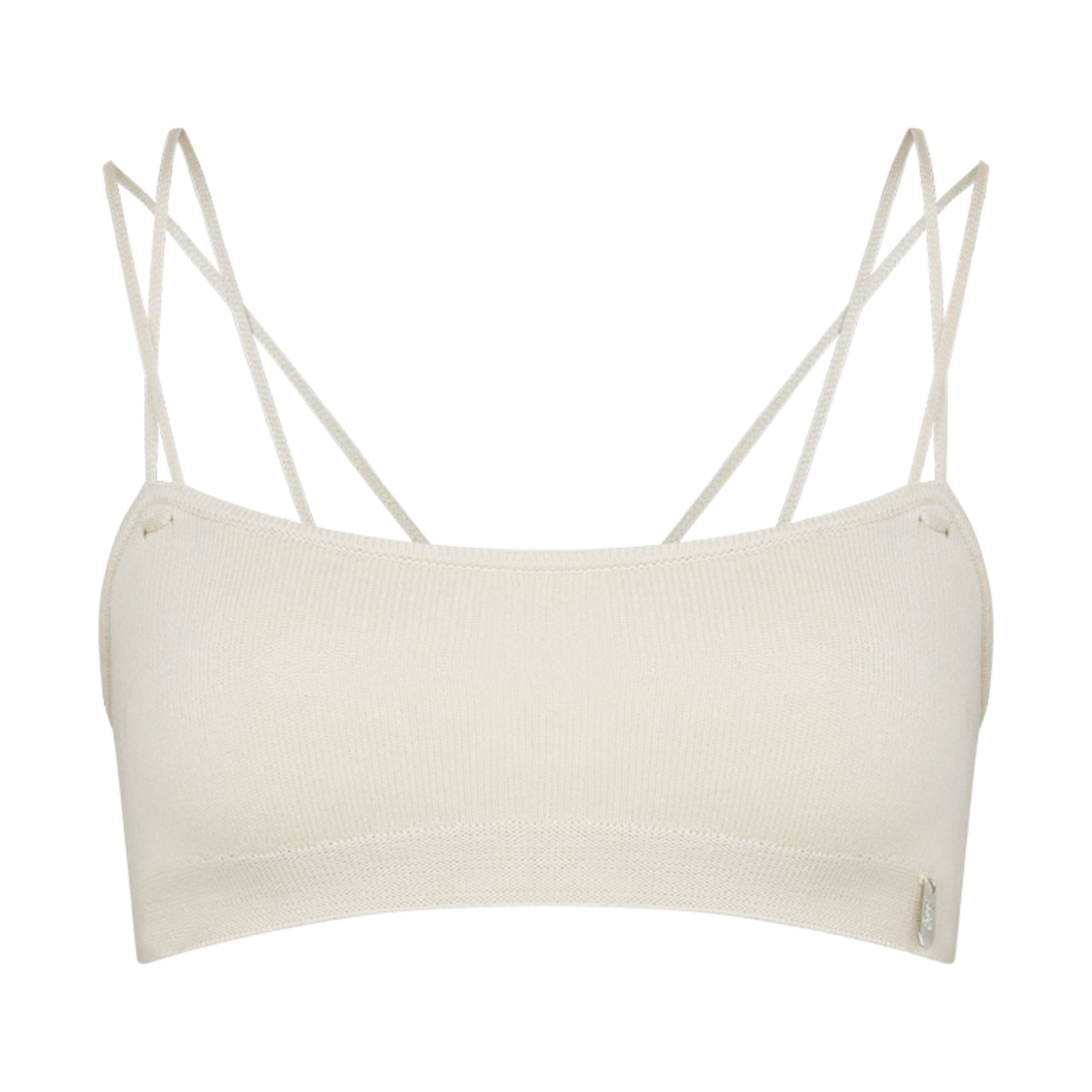 24SSMABA01CR Juukiff Crossed Strap Bra In Poly Viscose Cream