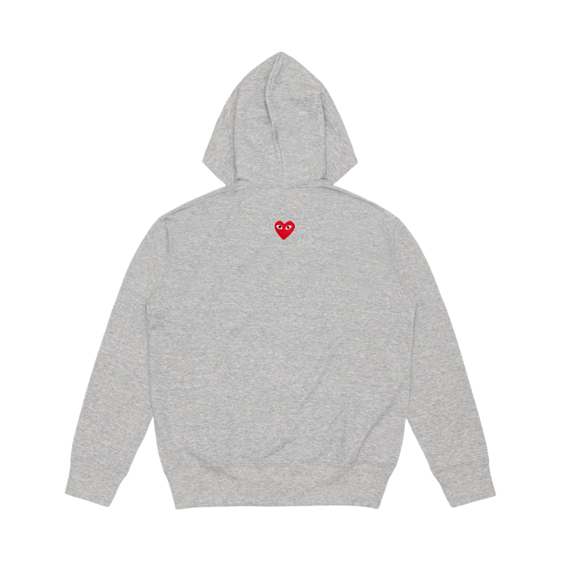 AX-T342-051-2 Play Comme des Garçons Red Heart On Back Zip Hoodie  Gray