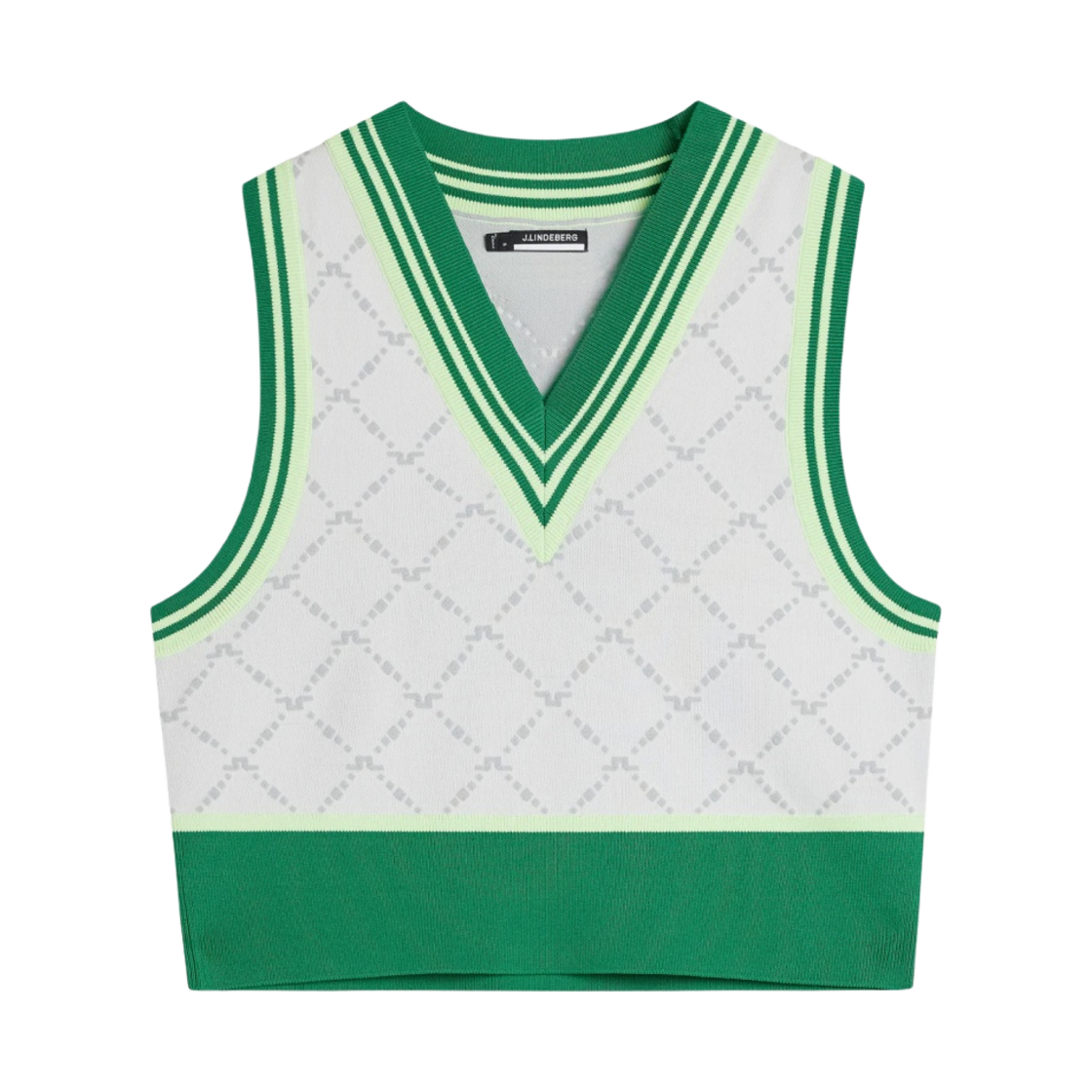 (W) 제이린드버그 바베이도스 니트 베스트 화이트((W) J.Lindeberg Barbados Knitted Vest White) - 1