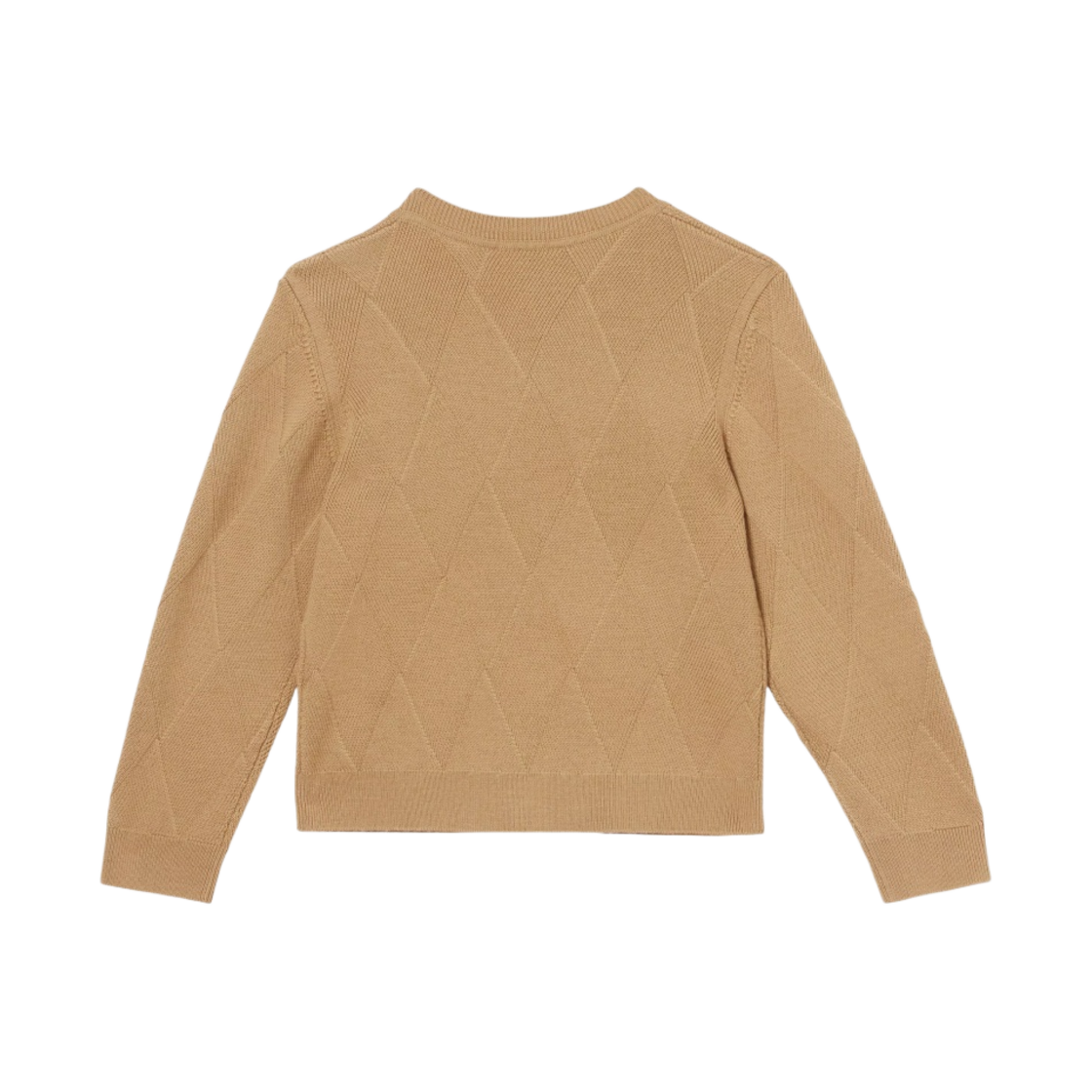 (키즈) 버버리 로고 아플리케 아가일 인타르시아 울 가디건 아카이브 베이지((Kids) Burberry Logo Applique Argyle Intarsia Wool Cardigan Archive Beige) - 2