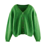 Saint Mxxxxxx Cardigan Mohair Green - 23AW
