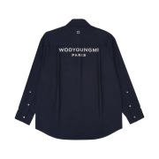 Wooyoungmi Cotton Back Logo Shirt Navy - 23FW