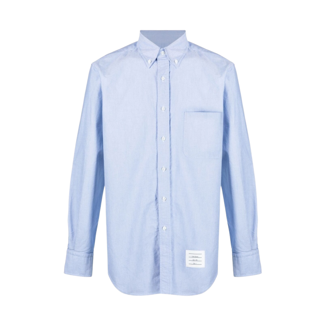 톰브라운 코튼 옥스포드 그로그랭 플래킷 셔츠 라이트 블루(Thom Browne Cotton Oxford Grosgrain Placket Shirt Light Blue)