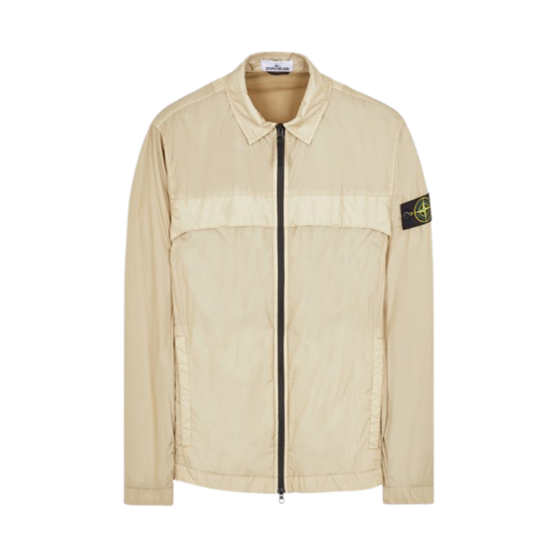 801510522-V0095 Stone Island 10522 Garment Dyed Crinkle Reps R-NY Overshirt Sand - 24SS
