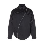 Surgery Symmetric Zippers Detail Shirts Black