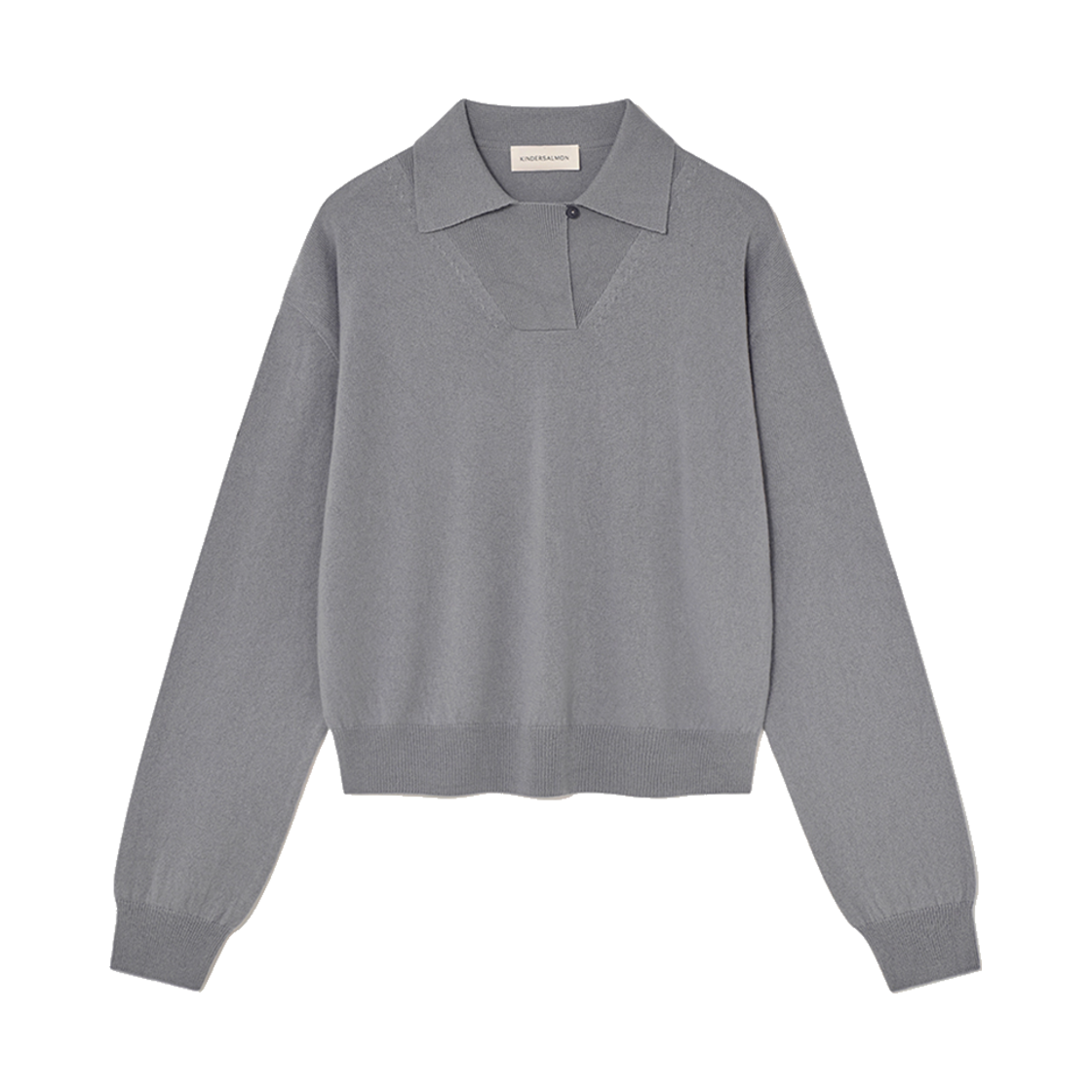 24FW004KN Kindersalmon Women Cashmere Polo Stone