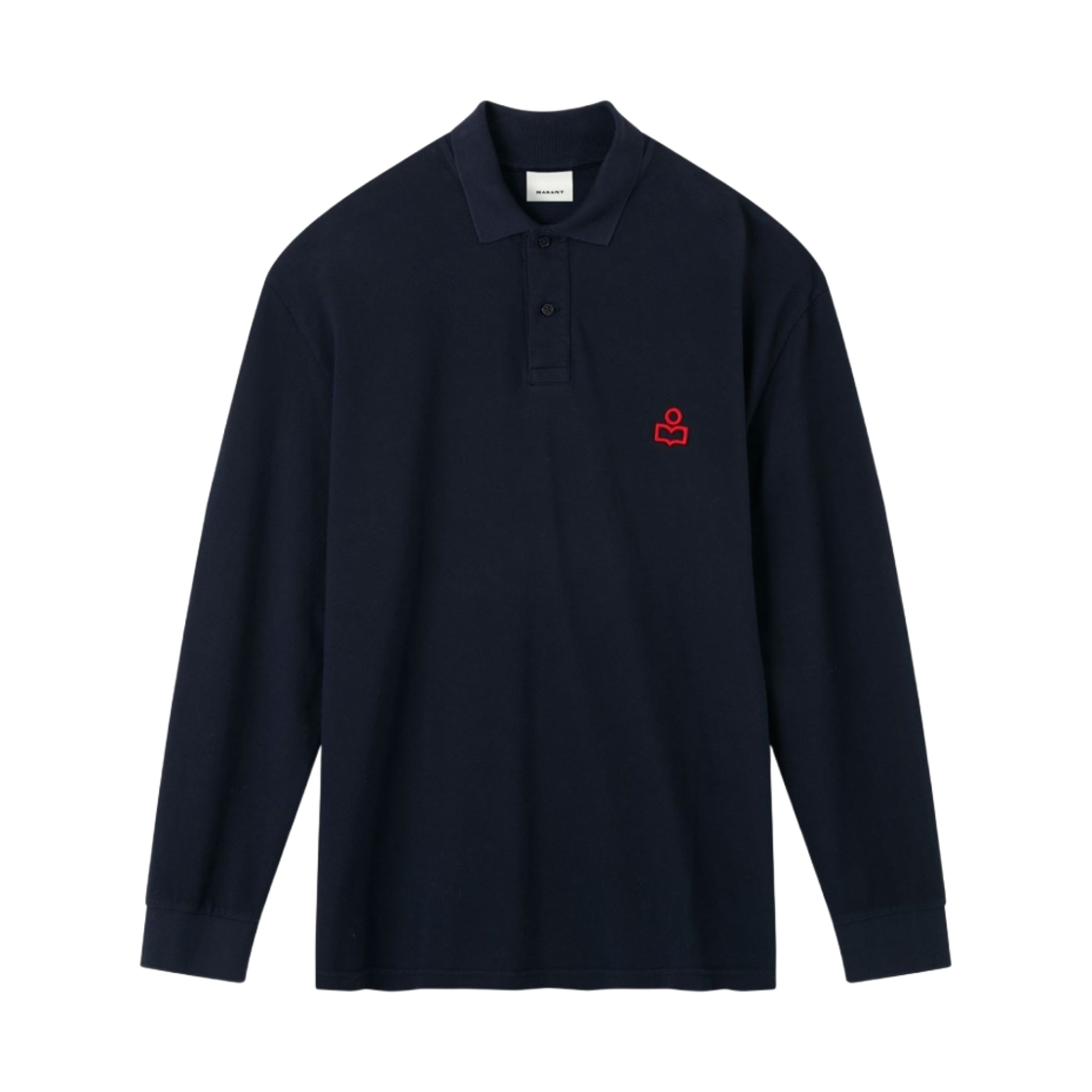 PL0001HA-A1N07H-30FN Isabel Marant Anafikolo Cotton Polo Top Faded Night - 23SS