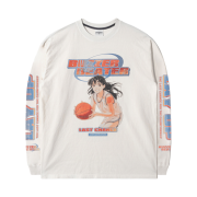 QT8 GARMENTS TL Buzzer Beater Vintage Washed Long Sleeve Ecru