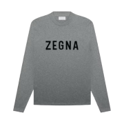 Fear of God x Ermenegildo Zegna Cotton Long Sleeve T-Shirt Grey