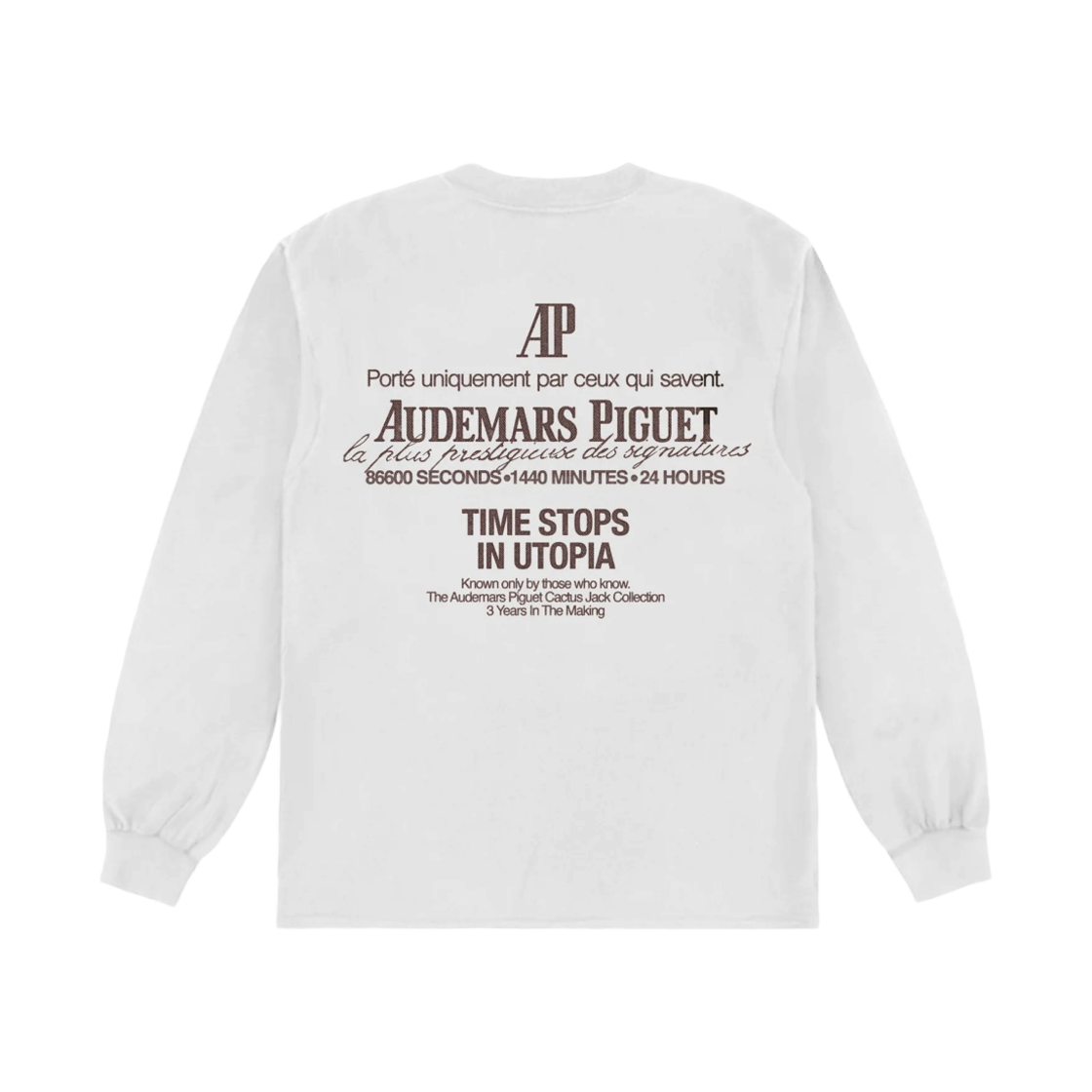 트래비스 스캇 캑터스 잭 x 오데마 피게 유토피아 롱슬리브 티셔츠 화이트(Travis Scott Cactus Jack x Audemars Piguet Utopia Long Sleeve T-Shirt White) - 2