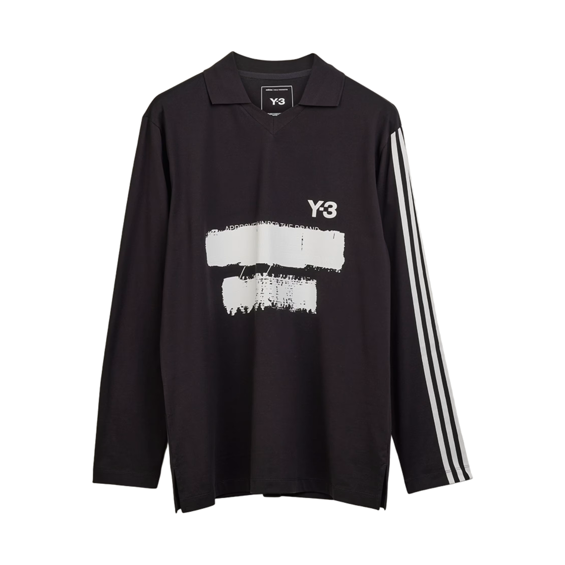 JN4876 Y-3 Graphic Logo Long Sleeve T-Shirt Black