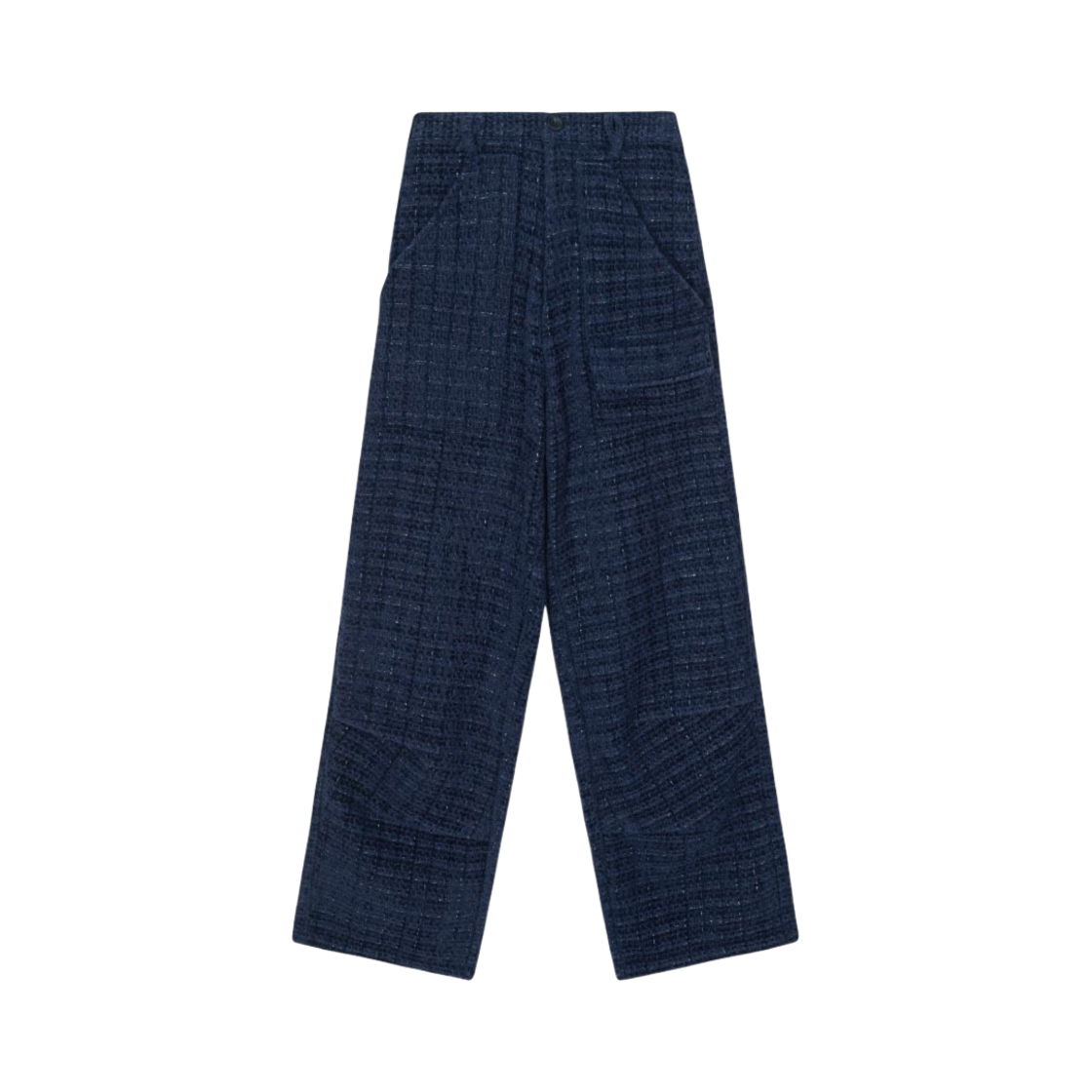 HR25ss05 Hono Report Flap Pocket Pants Navy Tweed