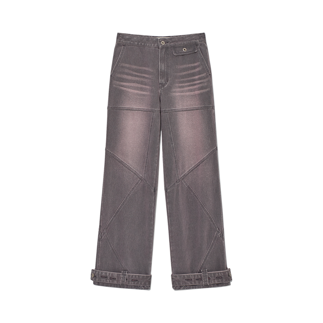 (W) 글로니 본즈 데님 팬츠 라벤더 그레이((W) Glowny Bones Denim Pants Lavender Gray) - 1