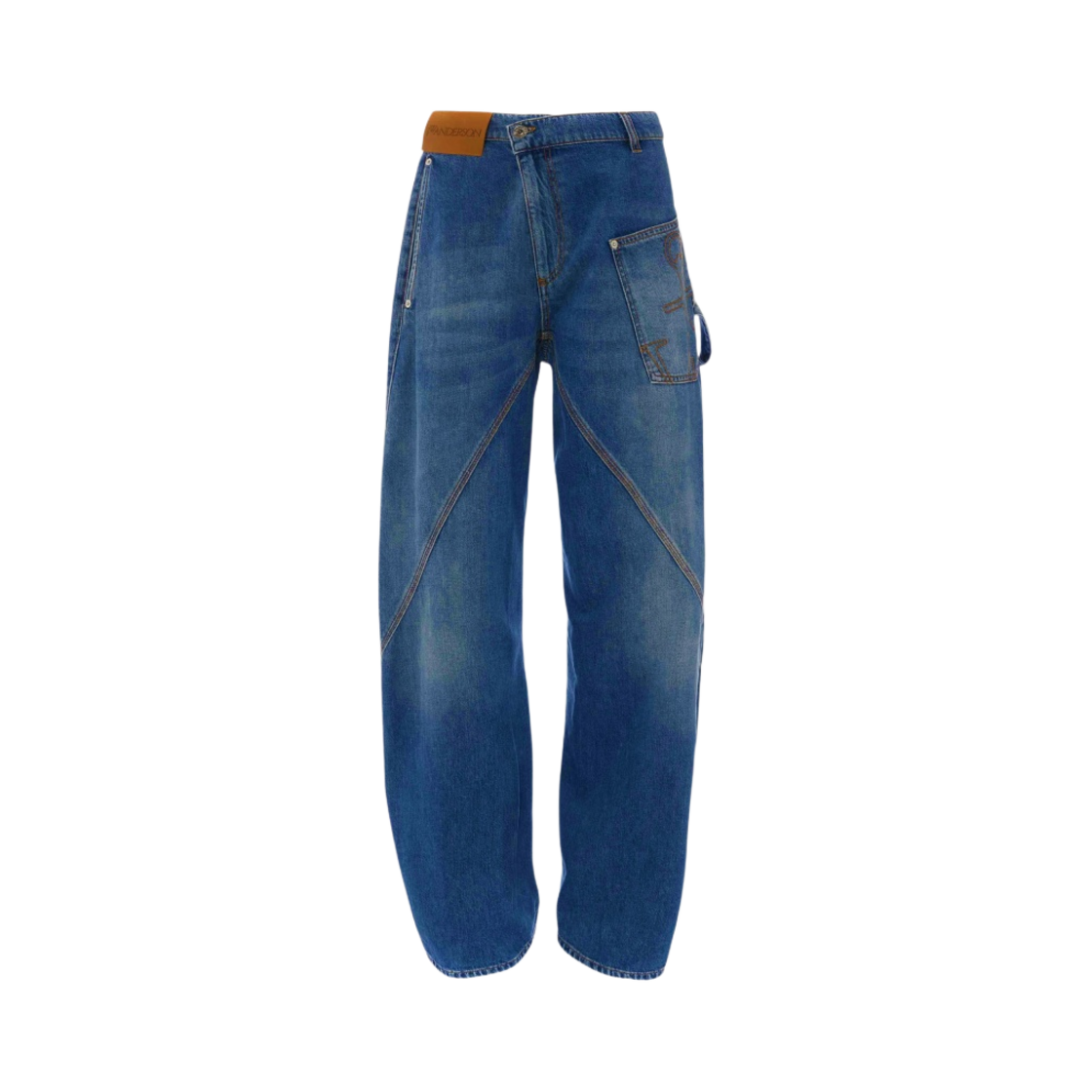 DT0052PG1164804 JW Anderson Twisted Workwear Denim Jeans Light Blue