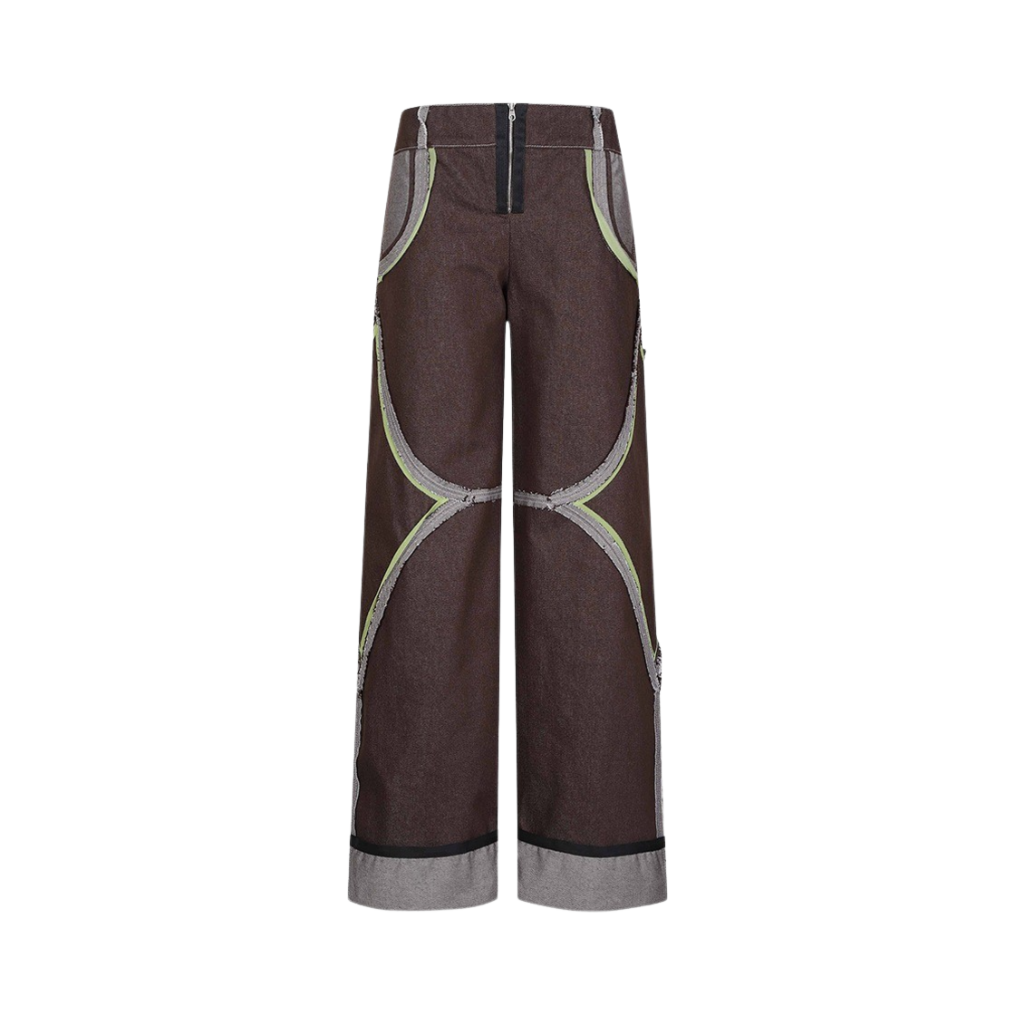 KW4APADPC05BR Paula Canovas Del Vas Women Twist Denim Jeans Walnut