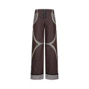Paula Canovas Del Vas Women Twist Denim Jeans Walnut