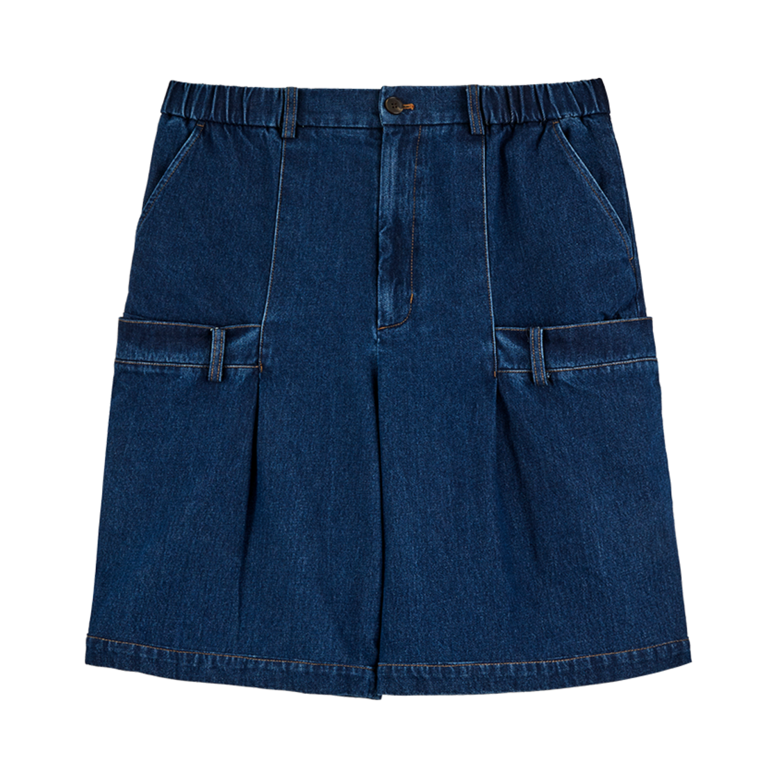 하이투 더블 웨이스트밴드 데님 반바지 블루(HYII Double Waistband Denim Shorts Blue)