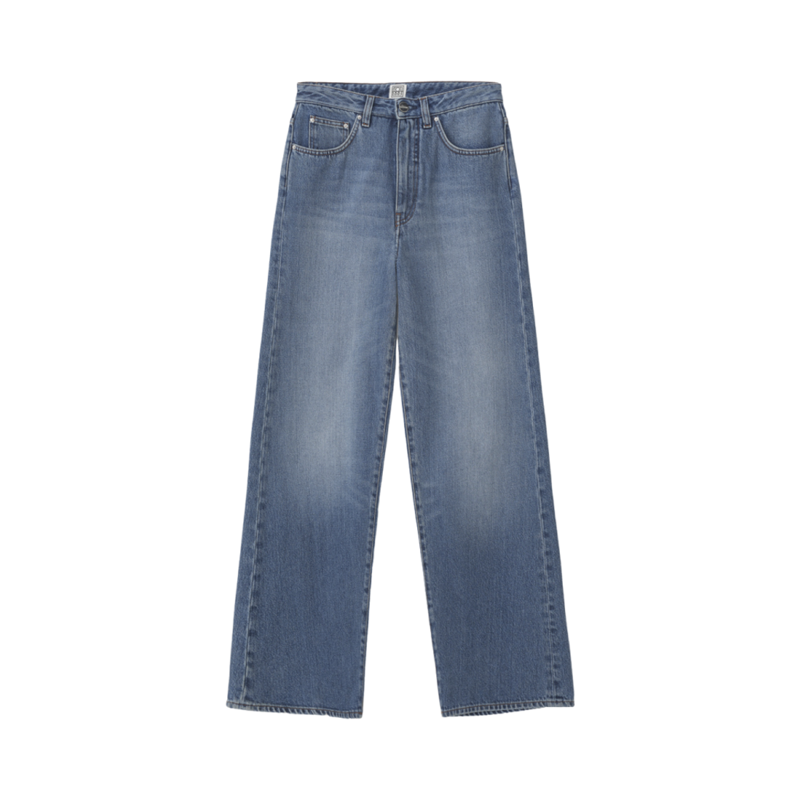 (W) 토템 플레어 핏 데님 워시드 블루((W) Toteme Flare Fit Denim Washed Blue) - 1