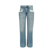 Maison Margiela Straight Jeans with Contrasted Pockets Blue