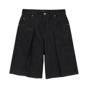 (W) Matin Kim Bermuda Selvedge Denim Pants Dark Navy
