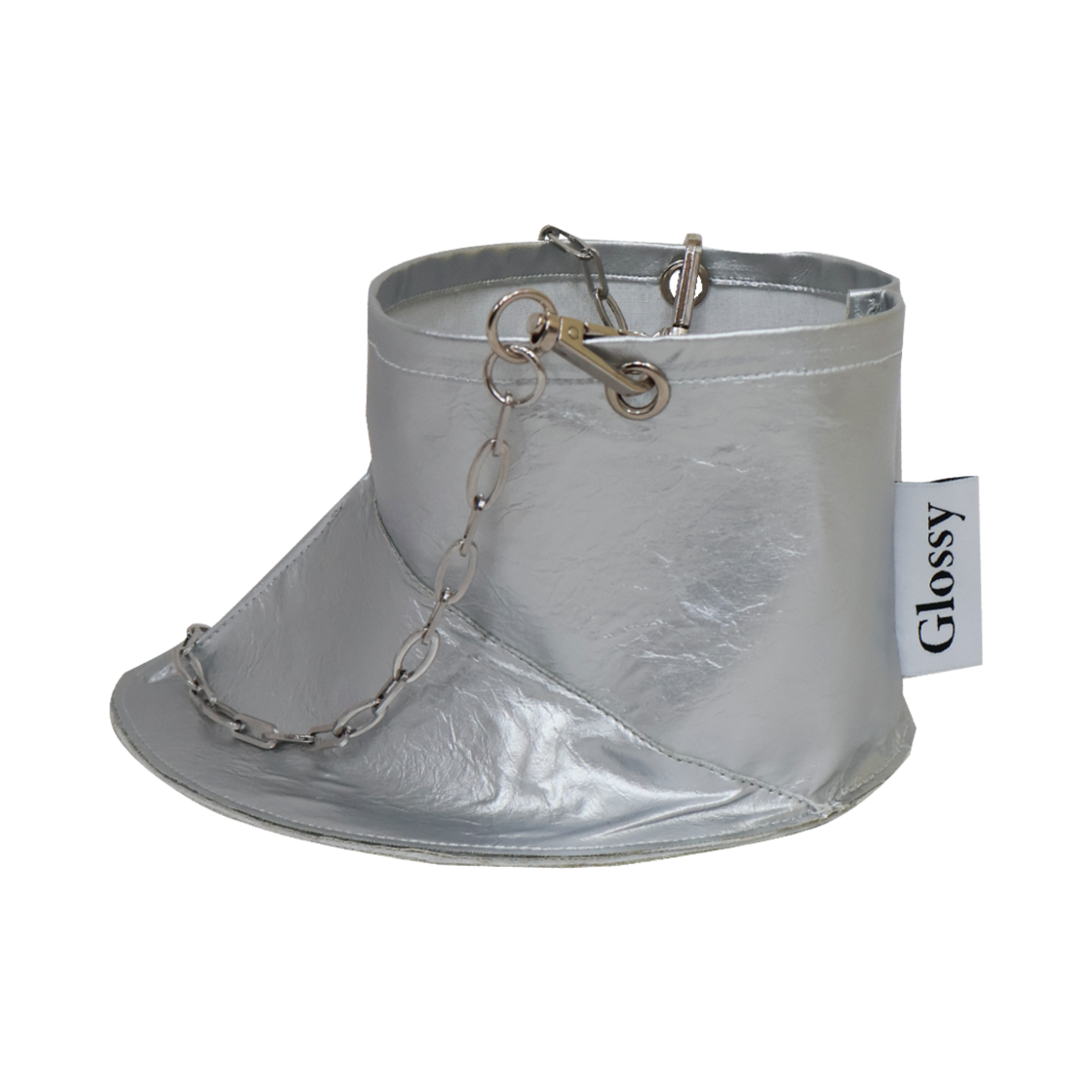 GL-PC001-SV Glossy Silver Star Boots Pot Cover White