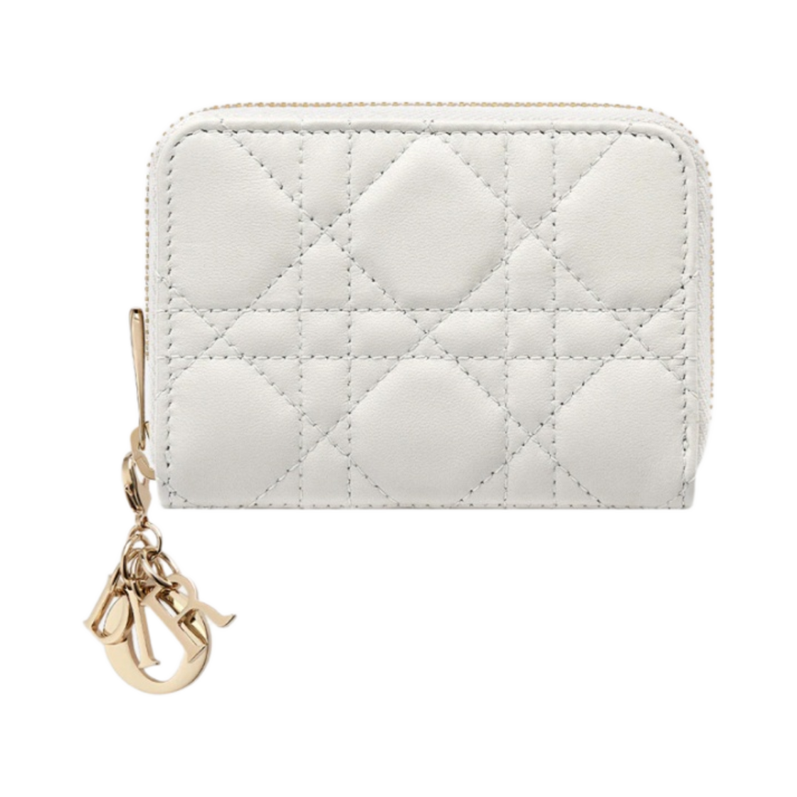 디올 스몰 레이디 보야저 코인 지갑 까나쥬 램스킨 라떼(Dior Small Lady Voyageur Coin Purse Cannage Lambskin Latte) - 1