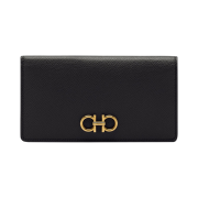 Ferragamo Gancini Continental Wallet Black