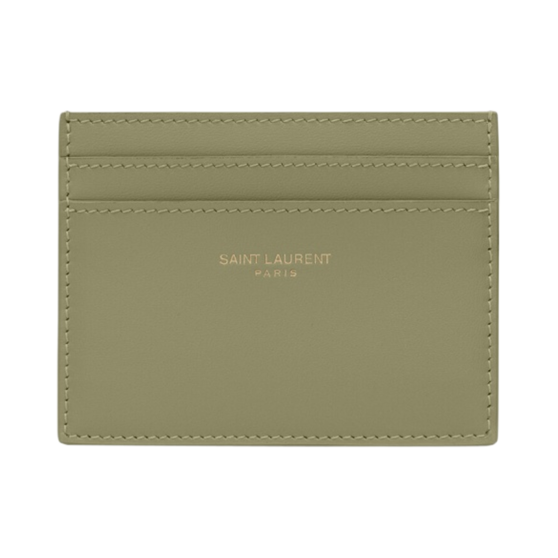 생로랑 매트 레더 파리 카드 케이스 라이트 세이지(Saint Laurent Paris Card Case in Matte Leather Light Sage) - 1