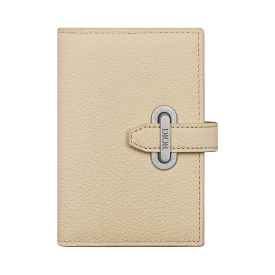 2LLCH187KEN-H174 Dior Normandie Vertical Bi-Fold Card Holder Dior Icons Calfskin Beige